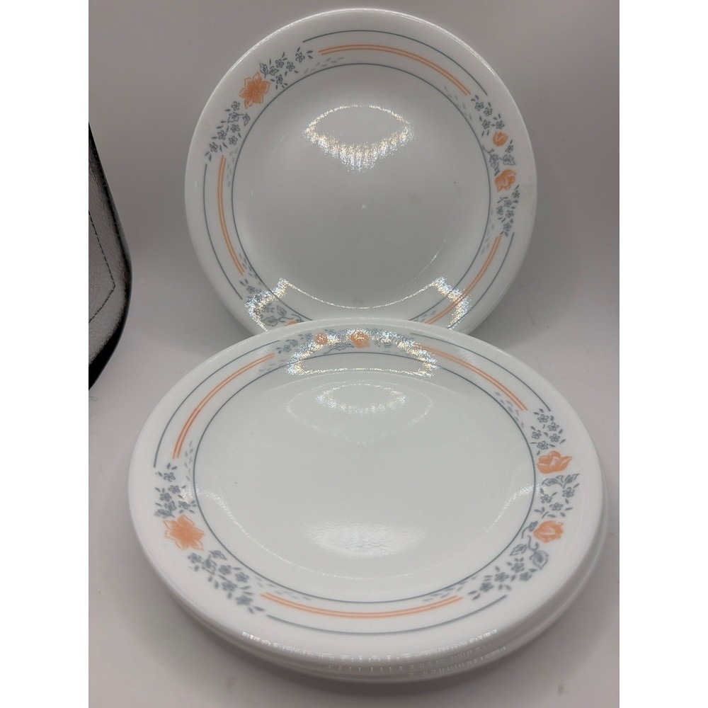 4 Apricot Grove pattern Corelle Dinnerware Dessert Bread Plate. 6 3/4 Inches